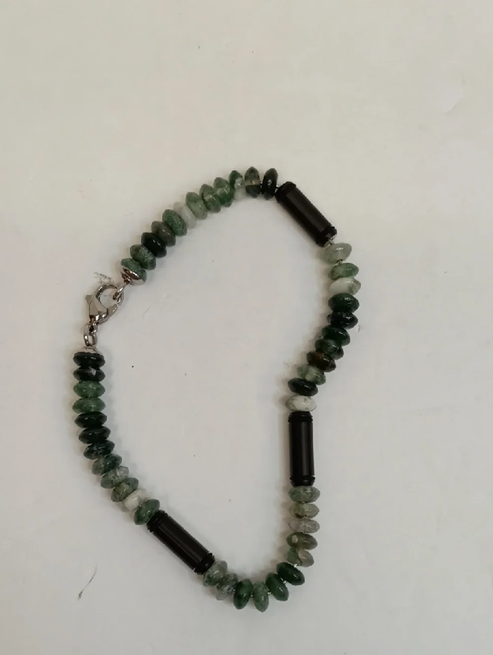 Beaded Bracelet Set Natural Stone Wood Stretch Stack Boho Layered 3 Piece